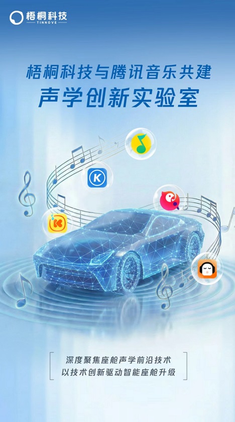 TINNOVE梧桐科技与腾讯音乐共建座舱AI“声学创新实验室”正式挂牌